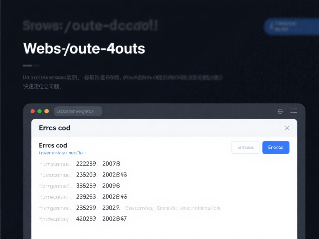 当网站请求出错时，通常会显示一组错误代码